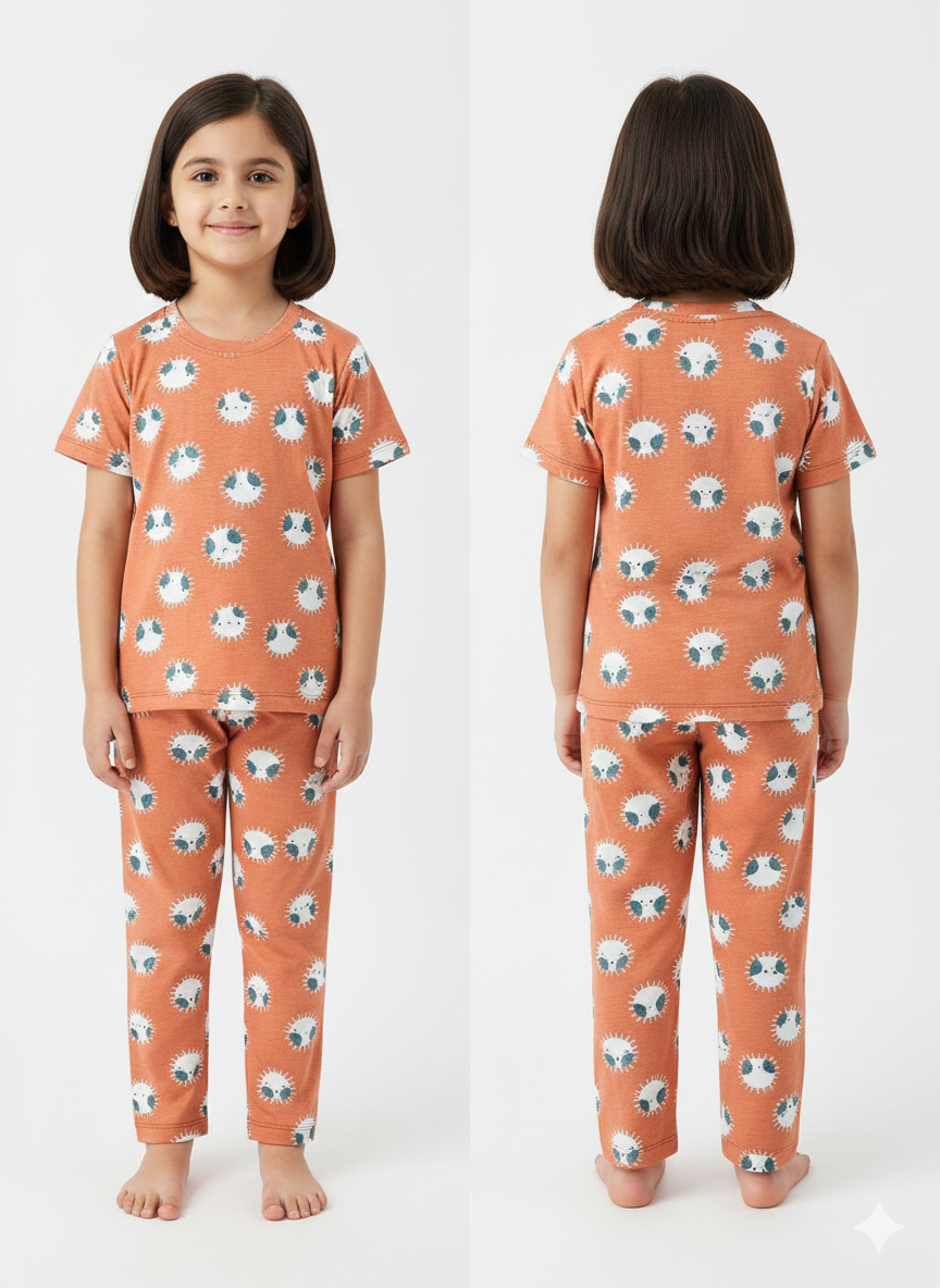 Smiley Sun Kids Sleepwear Set (Unisex)