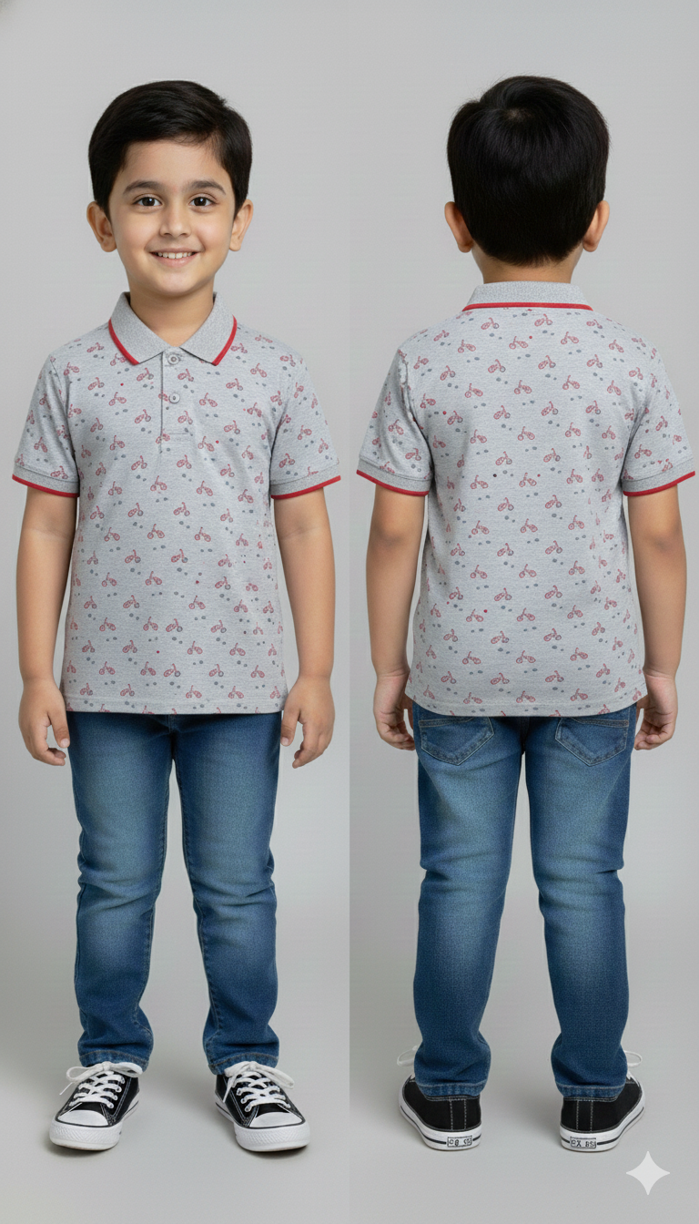 Seraph Playtime Bicycle Kids Polo - Image 2