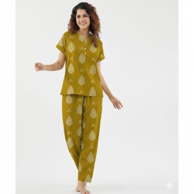 Olive Leaf Printed Co-Ord Set