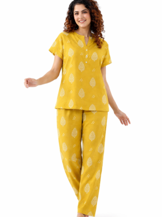 Sunbeam Leaf Cotton Lounge Co-ord Set