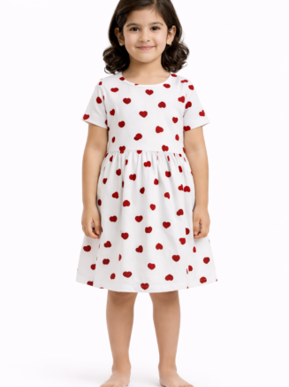 Sweet Heart Girls Cotton Dress